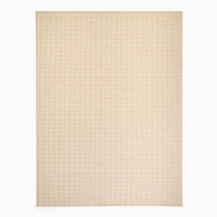 Custom Wool Grid Rug, 2'x2', Parchment