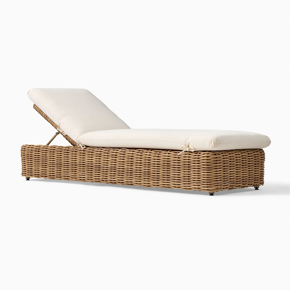 Westport Outdoor Chaise Lounge, Natural, Alabaster