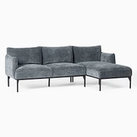 Penn Set 01 RA Sofa LA Chaise Poly, Performance Modern Chenille, Slate