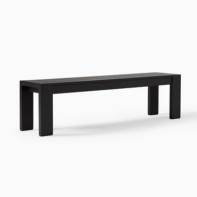 Telluride 66" Aluminum Dining Bench, Dark Bronze, Aluminum