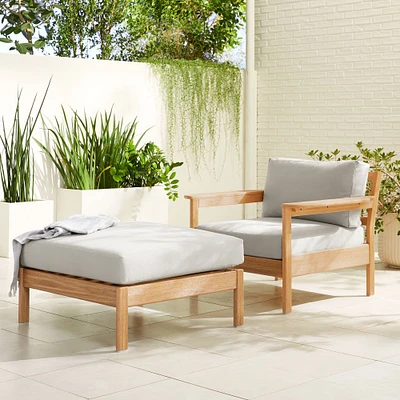 Playa Outdoor Lounge Set: Chair, Mast + Ottoman,