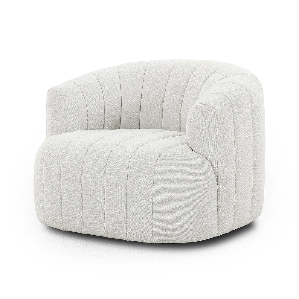 Sama'A Swivel Chair, Fiqa Boucle, Natural