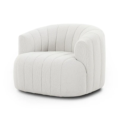 Sama'A Swivel Chair, Fiqa Boucle, Natural