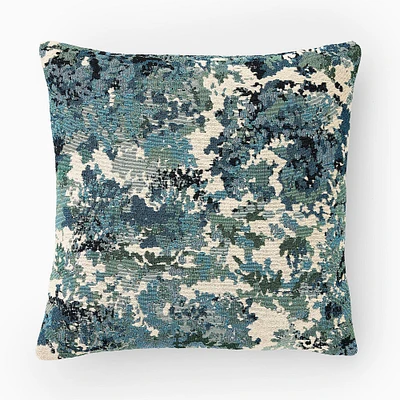 Painted Tree Tapestry Pillow Cover, 20X20, , Petrol