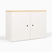 Chip & Dent: Ziggy Modular Wall SystemClosed Cabinet Hutch Natural/White