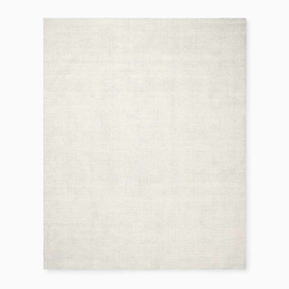 Chip & Dent: Grooves Performance Rug, 5'x8', Alabaster