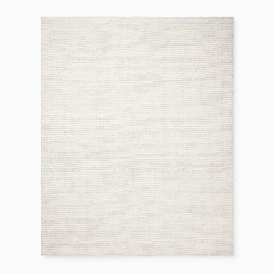 Chip & Dent: Grooves Performance Rug, 5'x8', Alabaster