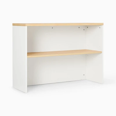 Chip & Dent: Ziggy Modular Wall System2 Shelf Open Hutch Natural/White