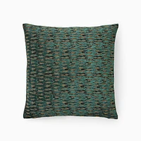 Abstract Linear Chenille Pillow Cover, 16X16, Golden Oak