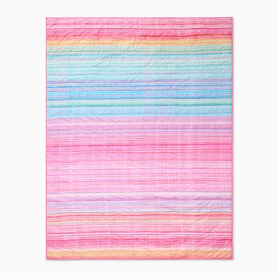 Striated Ombre Quilt, Multi, Twin