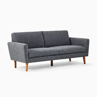 Oliver 72" Sofa, Twill, Dove, Light Walnut