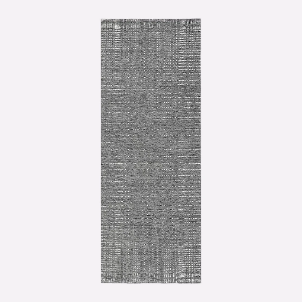 Chip & Dent: Graduated Dot Wool Rug, 2.5x7, Pewter