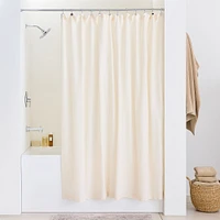 European Linen Shower Curtain 72"x74", Natural Flax