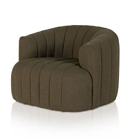 Sama'A Swivel Chair, Fiqa Boucle Charcoal