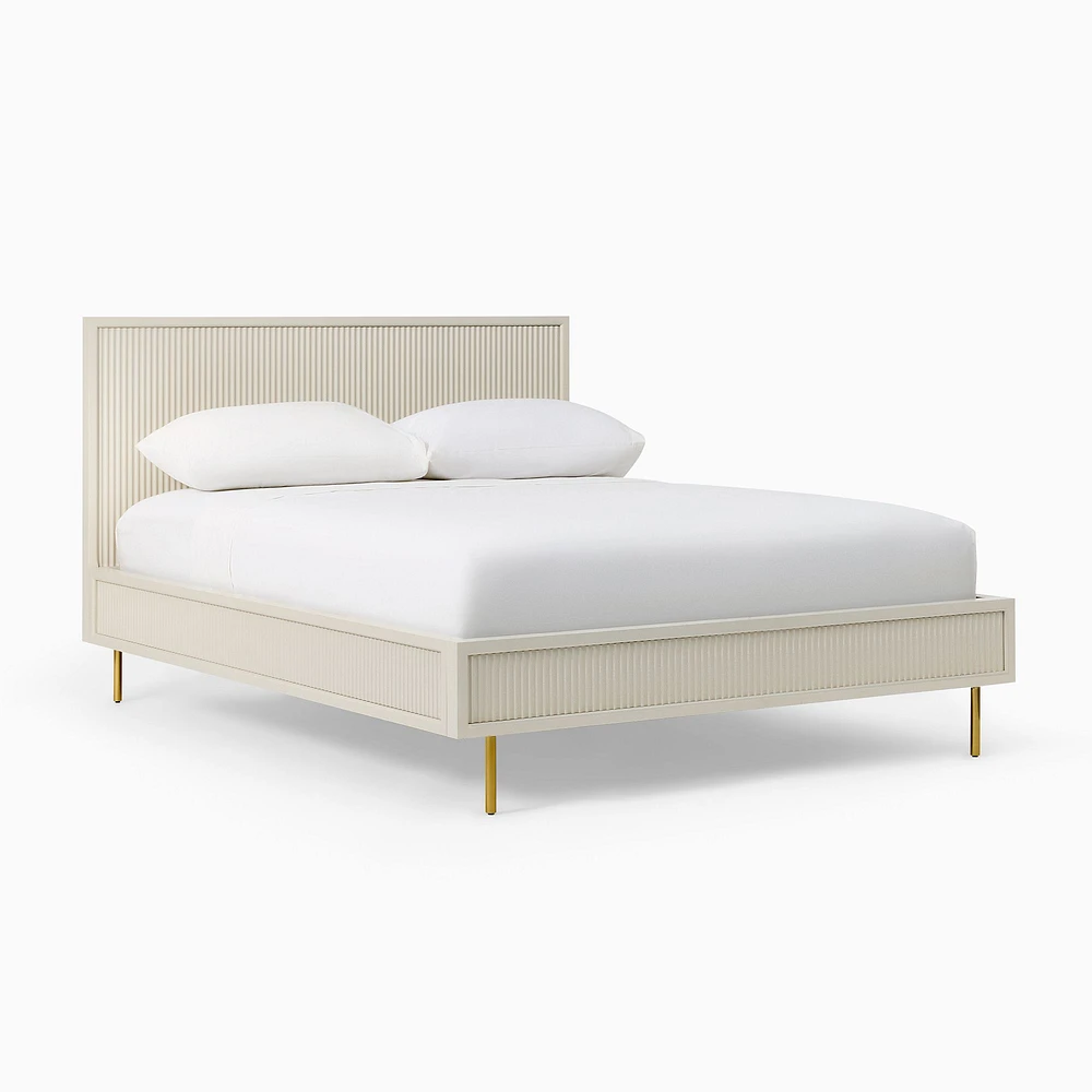 Quinn Bed, Queen, Haze/Antique Brass