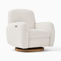 Elora Swivel Glider Recliner, Manual, Yarn Dyed Linen Weave Alabaster Blonde
