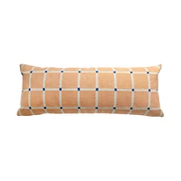 Leah Singh GRID PILLOW  REVERSIBLE BLACK + TAN