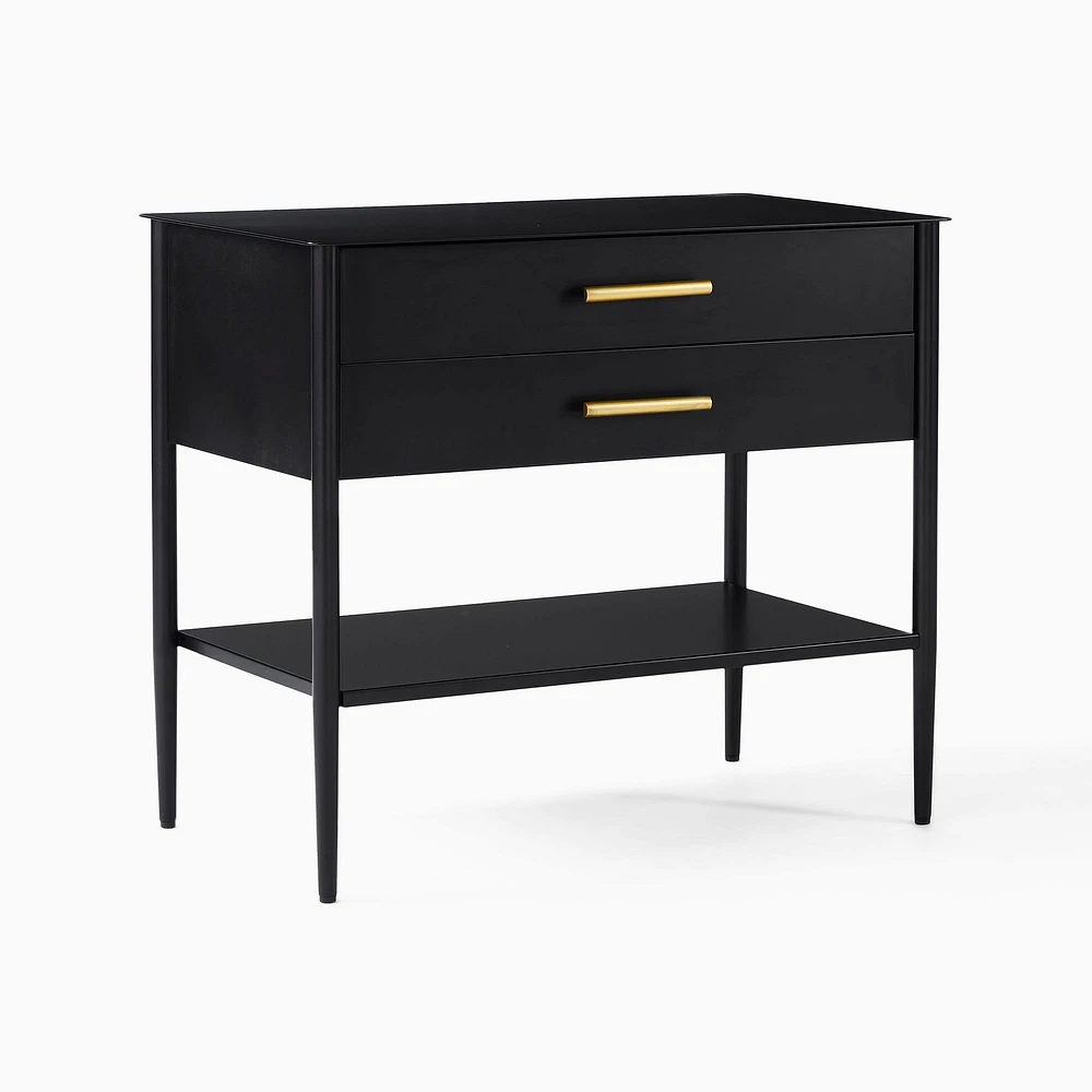 Open Box: Metalwork Storage Grand Nightstand, Hot Rolled Steel