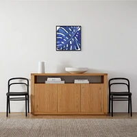 Azul II by Luz Alliati, White Wood Frame, Full Bleed, 11x11