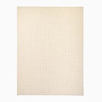 Custom Wool Grid Rug, 2'x2', Parchment