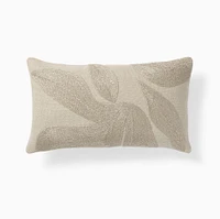 Embroidered Modern Abstract Pillow Cover, 20X20, Alabaster