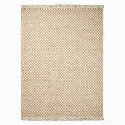 Chip & Dent: Chess Weave Jute Wool Rug, 2x3, Natural