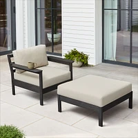 Playa Outdoor Lounge Set: Chair, Mast + Ottoman,