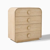 Statement Knob 4 Drawer Dresser, Washed Oak