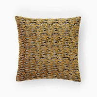 Abstract Linear Chenille Pillow Cover, 16X16, Golden Oak