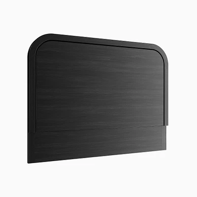 Wood Wall Mounted Headboard, Black, Full