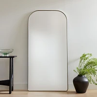 Streamline Wide Arch Floor Mirror, Antique Brass, 35"Wx72"H