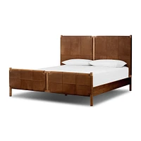 Sackett Leather Bed, Heirloom Sienna, Queen