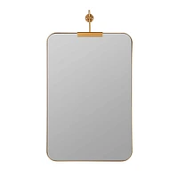 Refined Rectangle Wall Mirror, Gold, 31.5"Wx51.5"H