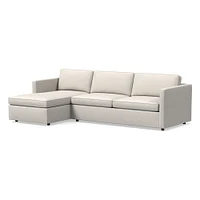 Harris 102" Left 2-Piece Chaise Sectional, Standard Depth, Multi-Seat, Performance Yarn Dyed Linen Weave, Petrol