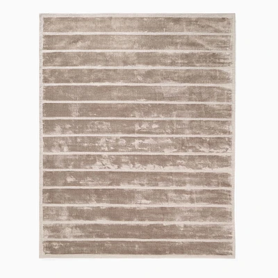 OPEN BOX: Modern Bands Tencel Rug, Sable, 5'x8'