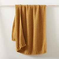 Chunky Cotton Knit Throw, 50x60, Dune