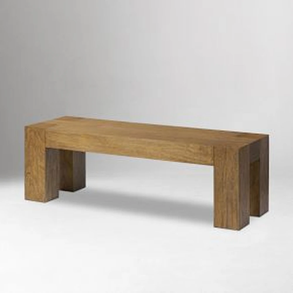 Tiana 58" Dining Bench, Tawny Rubberwood Veneer