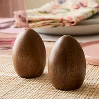 Wanda Wood Easter Salt and Pepper Shakers, Cool Walnut, Set of 2