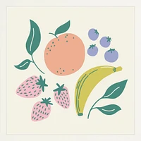 Fruits By Sally Murphy Design, Framed Giclee Print, White 11x11