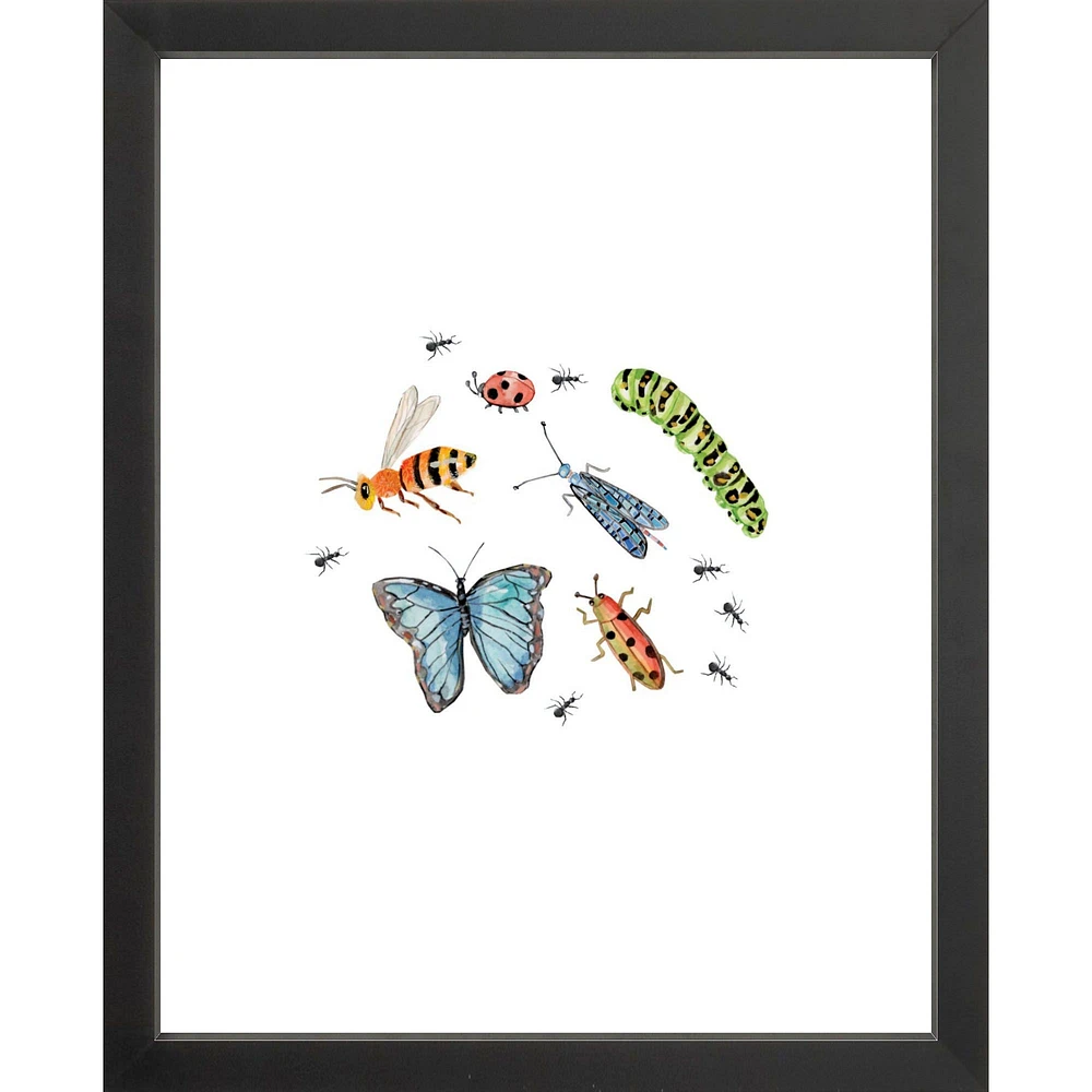 Bugs By Lanas Shop, Framed Giclee Print, White 12x15