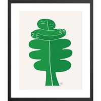 Tree Hug By CDR, Framed Giclee Print, White12x15