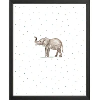 Elephant By Lanas Shop, Framed Giclee Print, White 12x15