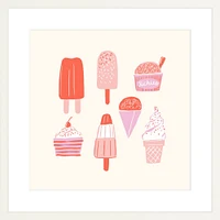 Ice Cream Truck By Sally Murphy Design, Framed Giclee Print, White 11x11