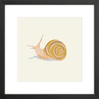 Snail By Sally Murphy Design, Framed Giclee Print, White 11x11