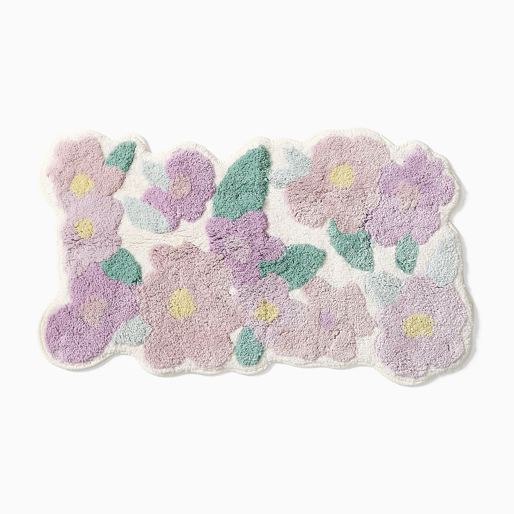 Wildflower Bath Mat, Pink Peony