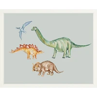 Dinosaurs By Lanas Shop, Framed Giclee Print, 15x12 White