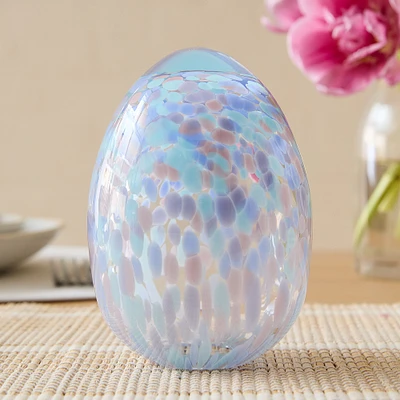 Confetti Glass Easter Eggs, Blue, Small