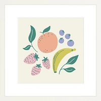 Fruits By Sally Murphy Design, Framed Giclee Print, White 11x11