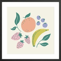 Fruits By Sally Murphy Design, Framed Giclee Print, White 11x11