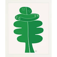 Tree Hug By CDR, Framed Giclee Print, White12x15